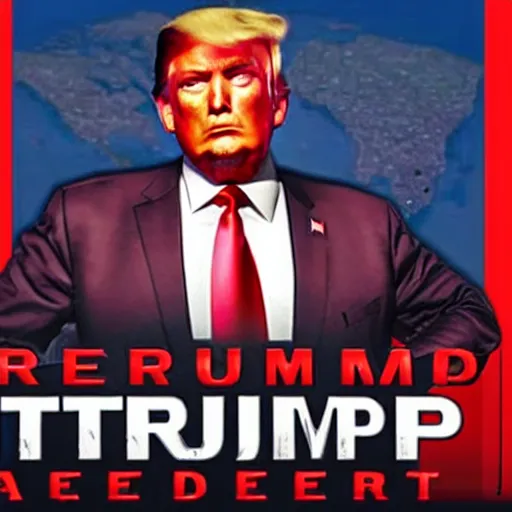 Image similar to in - game image of trump in command and conquer : red alert