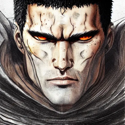 Prompt: portrait of guts from berserk,,,,,,,, extremely detailed, made by wlop and maxwell boas