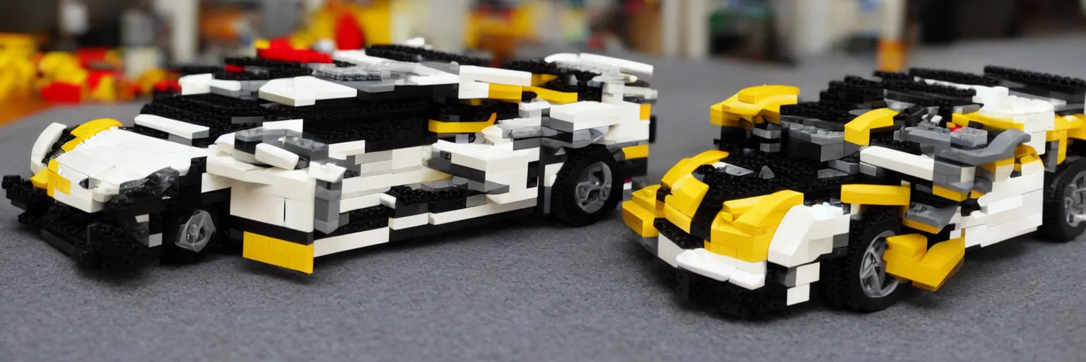 Prompt: lamborghini. lego style