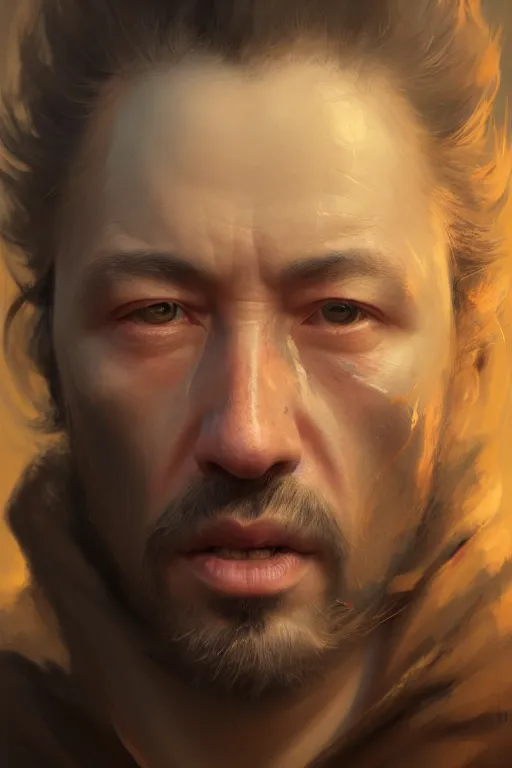 Prompt: ultra detailed facial portrait of dutch van der linde, extremely detailed digital painting, in the style of fenghua zhong and ruan jia and jeremy lipking and peter mohrbacher, mystical colors, rim light, beautiful lighting, 8 k, stunning scene, raytracing, octane, trending on artstation