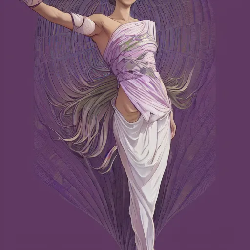 Prompt: smooth organic pattern, lavender, light purple, white, orange, artstation, concept art, smooth, sharp focus, illustration, art by artgerm and greg rutkowski and alphonse mucha and maya takamura and Hitomi Isono