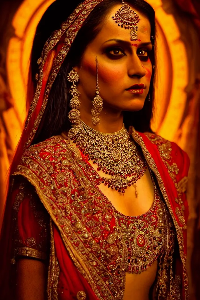 Image similar to epic professional digital art of stunning indian 👰♀, ambient lighting, painted, impressive, leesha hannigan, wayne haag, reyna rochin, ignacio rios, mark ryden, van herpen, best on artstation, cgsociety, wlop, pixiv, stunning, gorgeous, much wow, cinematic, masterpiece