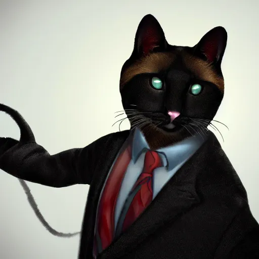 Prompt: anthropomorphic cat kgb agent