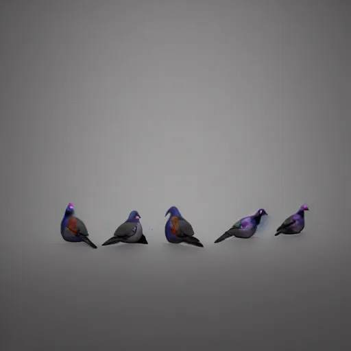 Prompt: digital art of pigeons explaining the pigeonhole principle, rendered in octane, epic lighting, trending on artstation