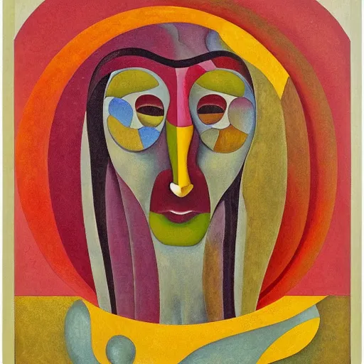 Image similar to floral face portrait by leonetto cappiello and wojciech siudmak and ernst fuchs, anni albers, oil on canvas