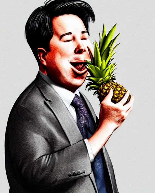 Prompt: A drunk Michael Mcintyre eating a pineapple in a nightclub in Porto,real life skin, intricate, elegant, highly detailed, artstation, concept art, smooth, sharp focus, photo