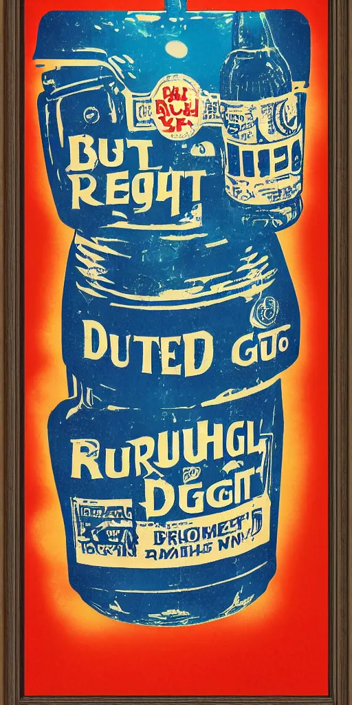 Image similar to retro bud light poster