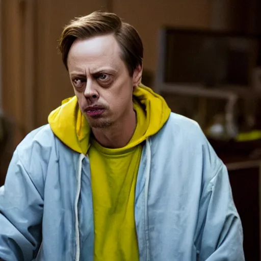 Image similar to Steve Buscemi playing Jesse Pinkman in Breaking-Bad