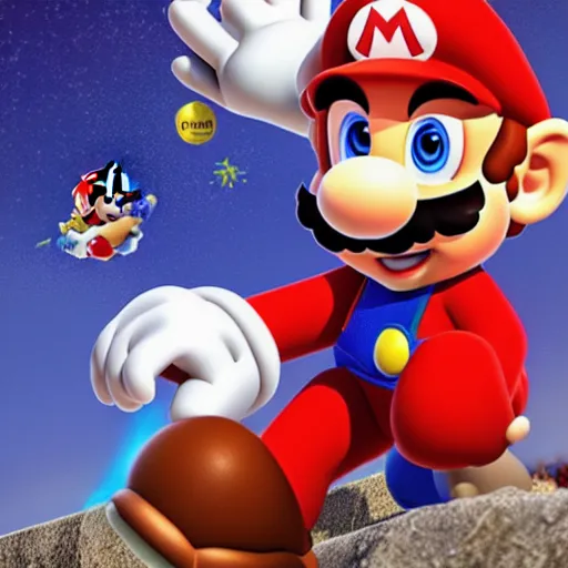 Prompt: Hyper realistic photo of Mario. Extremely detailed. Beautiful. 4K. Award winning