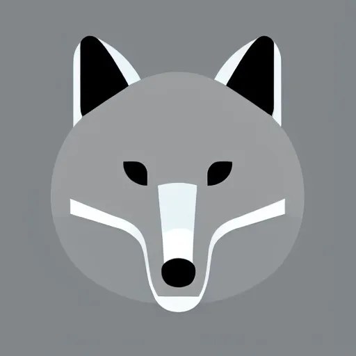 Image similar to an abstract, simplified icon depicting a fox's head, white background, elegant, award-winning, clever, render, blender, 3d, high quality, app, ios