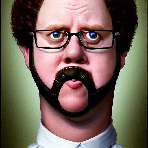 Prompt: the lovechild of paul blart and napoleon dynamite, realistic, hyperrealistic, 8 k resolution, hd quality, very detailed, highly detailed, intricate details, very realistic, trending on artstation, really realistic, very realistic
