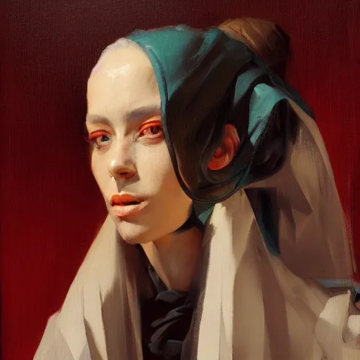 Prompt: oil painting portrait by hyacinthe rigaud, (Greg rutkowski), trending on artstation