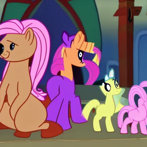 Prompt: capybara in my little pony tv show