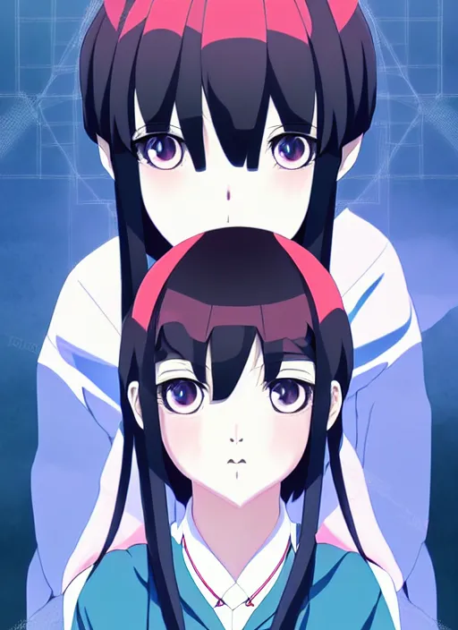 Prompt: symmetry!! anime art portrait character, concept art, anime key visual of elegant, black hair, finely detailed perfect face delicate, calm expression, vibrant colourful background, bokeh, sharp focus, smooth, illustration, cinematic lighting, trending on pixiv fanbox, artstation, art by studio ghibli, extremely high quality artwork,