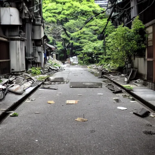 Prompt: tokyo abandoned for years