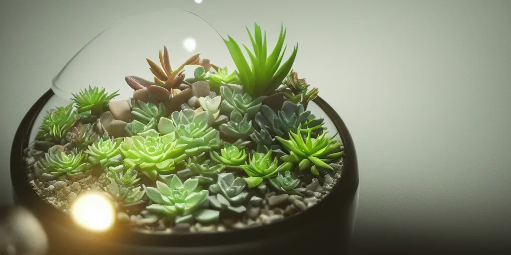 Image similar to hydroponic succulent plant, terrarium photograph, a pipe flowing with milky liquid, central composition, fluid, ultra clear material, volumetric light, lightrays, cinematic, atmospheric, 3 d concept art, octane render, beautiful, cinematic lighting, intricate details.