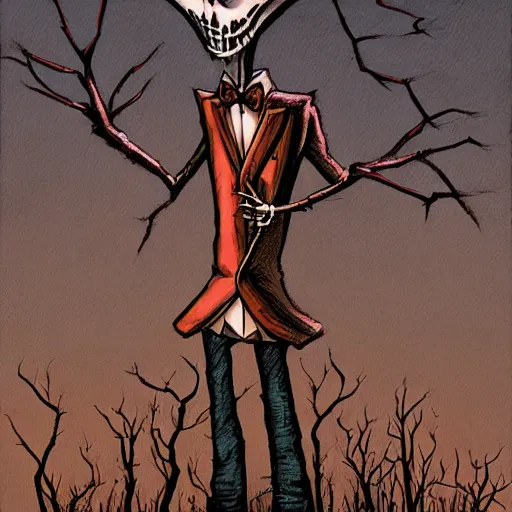 Image similar to the crooked man by tim doyle, from nightmare before christmas | detailed | elegant | trending on artstation