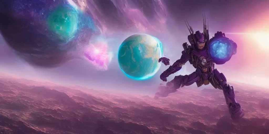 Image similar to Galactus is eating planet Earth, hyperdetailed, artstation, cgsociety, 8k