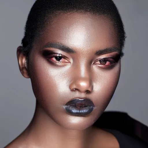 Image similar to photo of a professional young woman who has been blessed by God with every-increasing beauty, intelligence, and virtue, pat mcgrath, photoshoot, closeup, real life skin, sharp focus