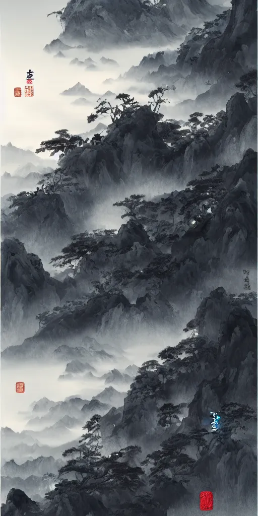 Prompt: 大漠孤烟直,长河落日圆,8k,hyper detailed,cinematic,epic lighting,Chinese Ink and wash painting