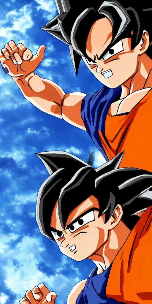 Prompt: son goku full body, photorealistic, highly detailed, 8 k, sharp focus, simple background, cinematic
