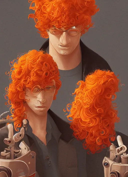 Image similar to illustration of curly orange hair men as a pixar film poster, smooth, intricate, octane, reflects, masterpiece artwork, ultra detailed, artgerm, digital art, trending on artstation, behance, deviantart