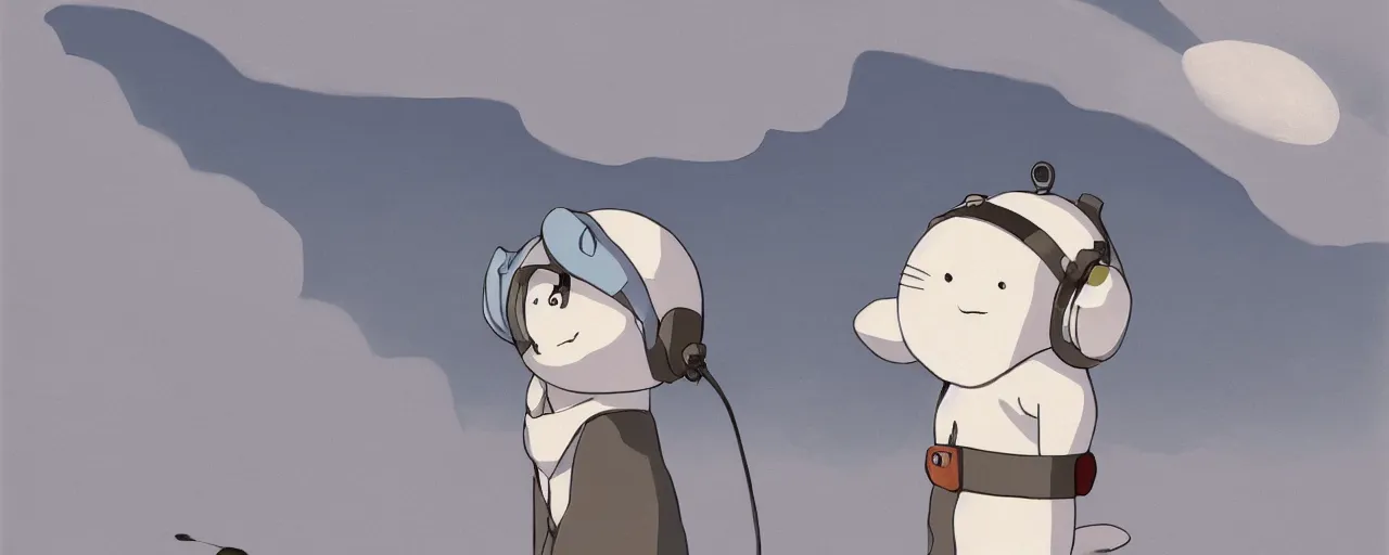 Image similar to baby harp seal dressed as a pilot from the 1 9 3 0 s, atey ghailan, goro fujita, studio ghibli, rim light, soft daytime lighting, clear focus, very coherent