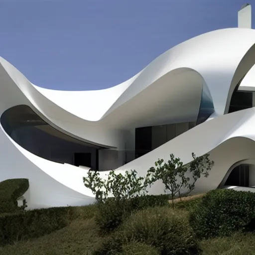 Image similar to house designed by zaha hadid