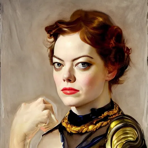 Image similar to emma stone in prey picture by j. c. leyendecker and peter paul rubens, asymmetrical, dark vibes, realistic painting, organic painting, matte painting, geometric shapes, hard edges, graffiti, street art : 2 by j. c. leyendecker and peter paul rubens : 4