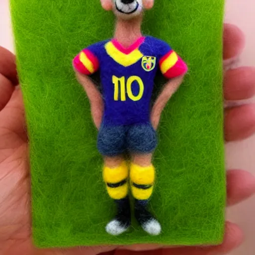 Image similar to neymar needle felted , needle felting art