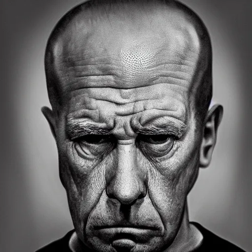 Image similar to portrait of Homer Simpson in the style of Lee Jeffries, award-winning, detailed, 82 mm sigma art, close up