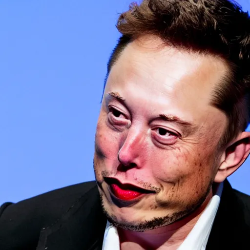 Image similar to professional photo of elon musk sobbing, stunning, 4 k