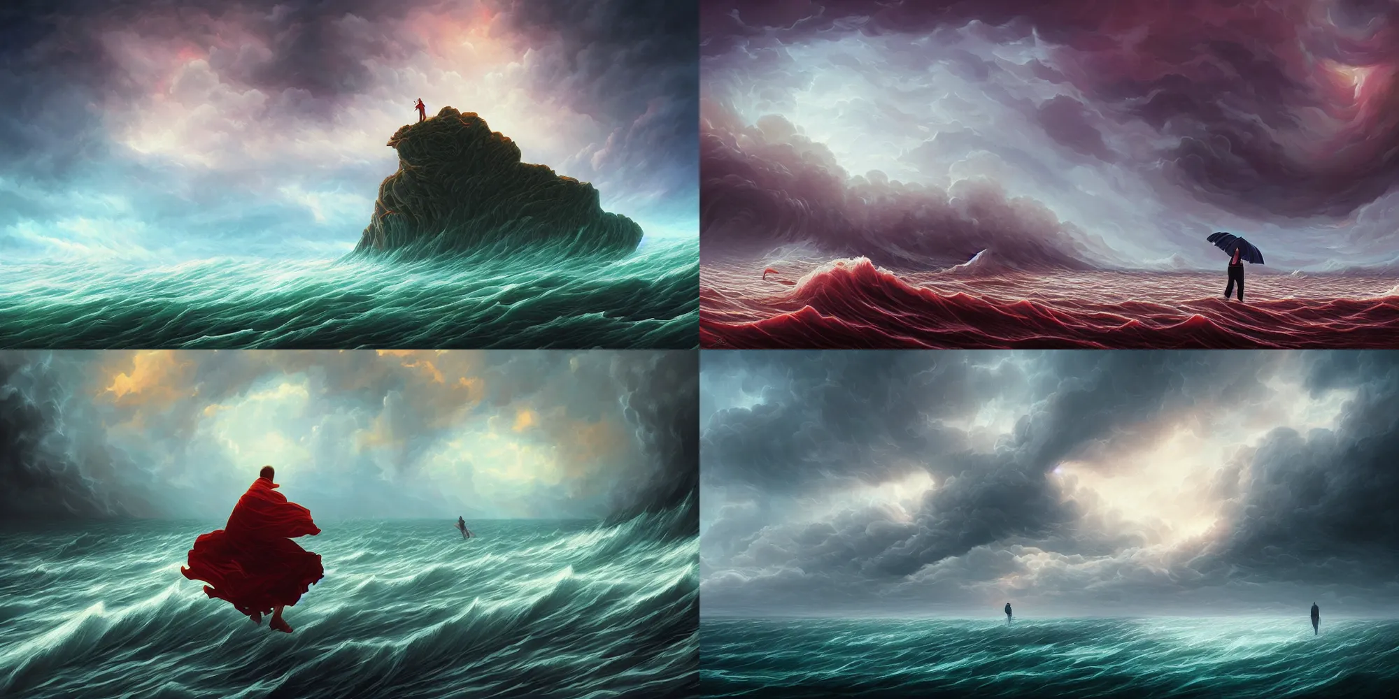 Prompt: A Beautiful digital artwork of Strong and Devastating Hurricane, in style by Dan Mumford, Cyril Rolando and Caspar David Friedrich, 8k resolution