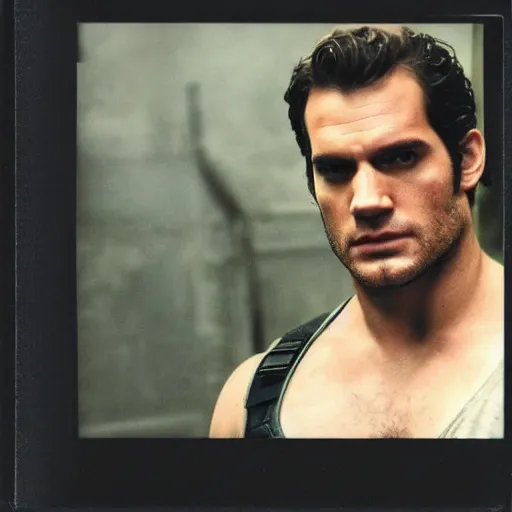 Image similar to Polaroid image of Henry Cavill in resident evil