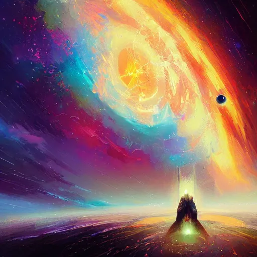 Image similar to a quasar in space, by anato finnstark, by alena aenami, by john harris, by ross tran, by wlop, by andreas rocha