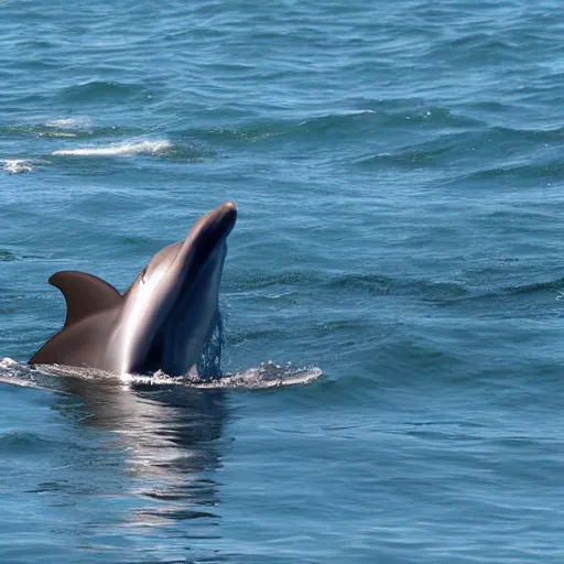 Image similar to a dolphin with elephant's trunk, trunked dolphin