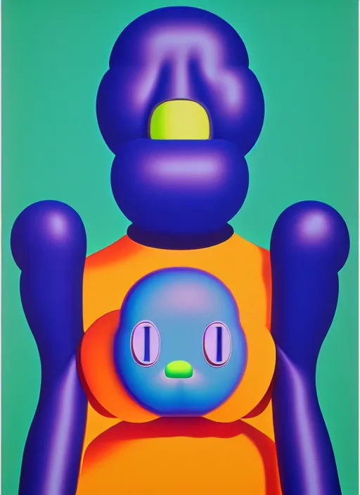 Prompt: puffy person by shusei nagaoka, kaws, david rudnick, airbrush on canvas, pastell colours, cell shaded, 8 k
