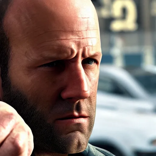 Image similar to film still of jason statham in grand theft auto ( 2 0 2 3 )