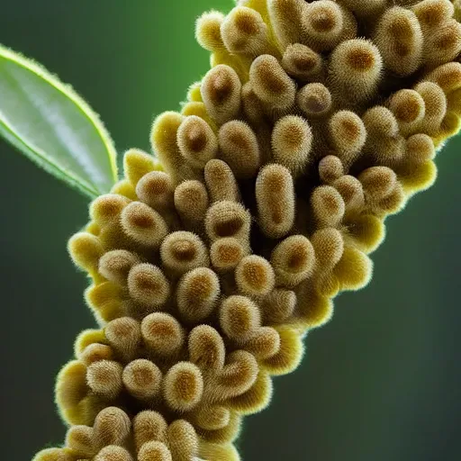 Image similar to a plant full of larva, highly detailed photograph