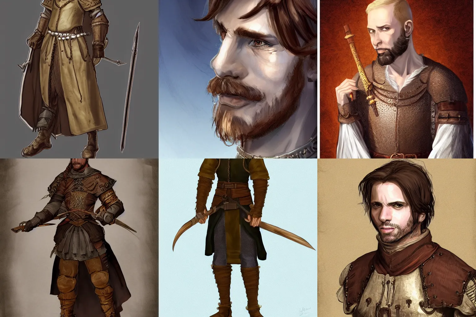 Prompt: concept art, portrait :: man, 30 years :: not thin, expensive medieval clothes, short brown hair:: high detail, digital art, fantasy, RPG