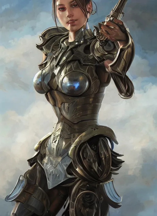 Prompt: a professionally painted portrait of an attractive young girl, partially clothed in battle armor, olive skin, long dark hair, beautiful bone structure, symmetrical facial features, intricate, elegant, digital painting, concept art, smooth, sharp focus, finely detailed, beautifully framed, from Metal Gear, in the style of Artgerm and Greg Rutkowski and William-Adolphe Bouguerea