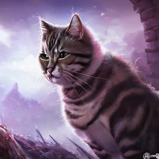 Prompt: a hyper realistic cat warrior, ultra detailed, magic the gathering art, digital art, cinematic, studio lighting, background battlefield, fantasy,