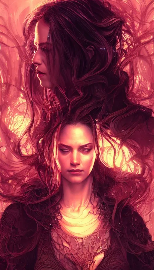 Image similar to furious gorgeous woman, lord of the rings, cyberpunk, neon, fibonacci, sweat drops, insane, intricate, highly detailed, digital painting, artstation, concept art, smooth, sharp focus, illustration, Unreal Engine 5, 8K, art by artgerm and greg rutkowski and alphonse mucha