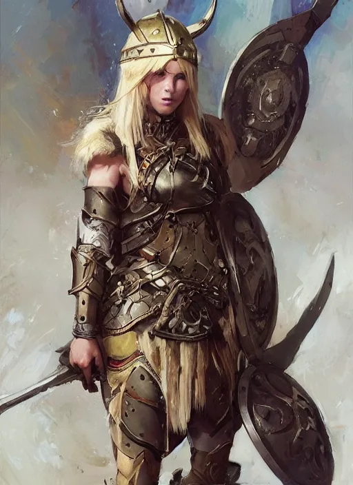 Image similar to character design game art digital 2 d girl viking christian cyborg armor by gaston bussiere, anna nikonova aka newmilky, greg rutkowski, yoji shinkawa, yoshitaka amano, tsutomu niehi, moebius, donato giancola, geoffroy thoorens, trending on artstation, featured on pixiv