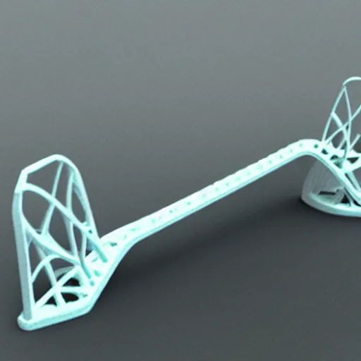 Image similar to 3d printed bridge, parametric design