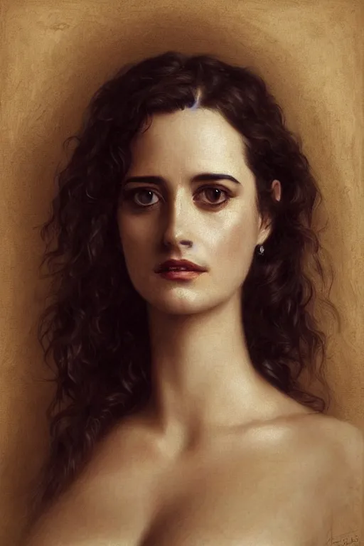 Prompt: portrait en buste eva green traditional corsican, intricate, highly detailed, artstation, illustration, jurgens, rutkowski, bouguereau, eva green