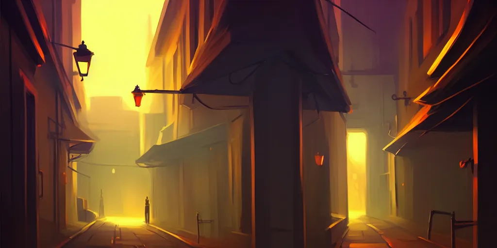 Image similar to night dark alley, stylized art by sylvain sarrailh, artstation, spiral shape clouds