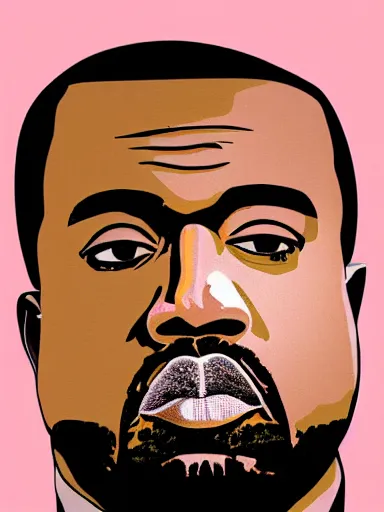 Prompt: president portrait of 46th united states president kanye west