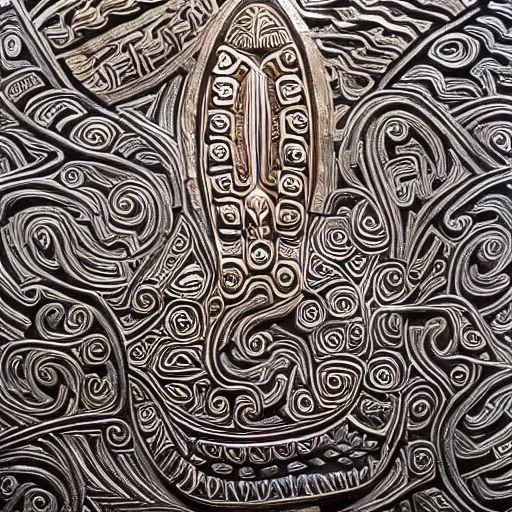 Prompt: god , maori art
