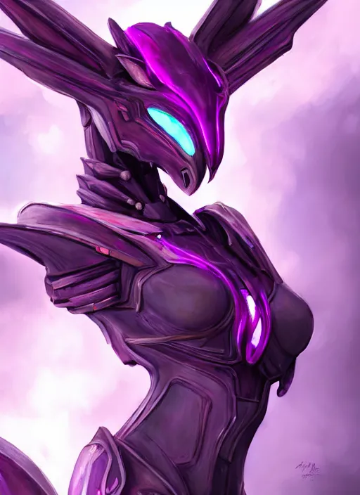 Image similar to cinematic goddess close shot, cosmic size beautiful stunning hot giant robot mecha female dragon, sharp cyborg dragon head, mawshot, metal ears, led purple eyes, smooth fuschia skin, smooth silver armor, in space, epic proportions, macro, epic size, epic scale, furry art, dragon art, giantess art, warframe fanart, furaffinity, octane